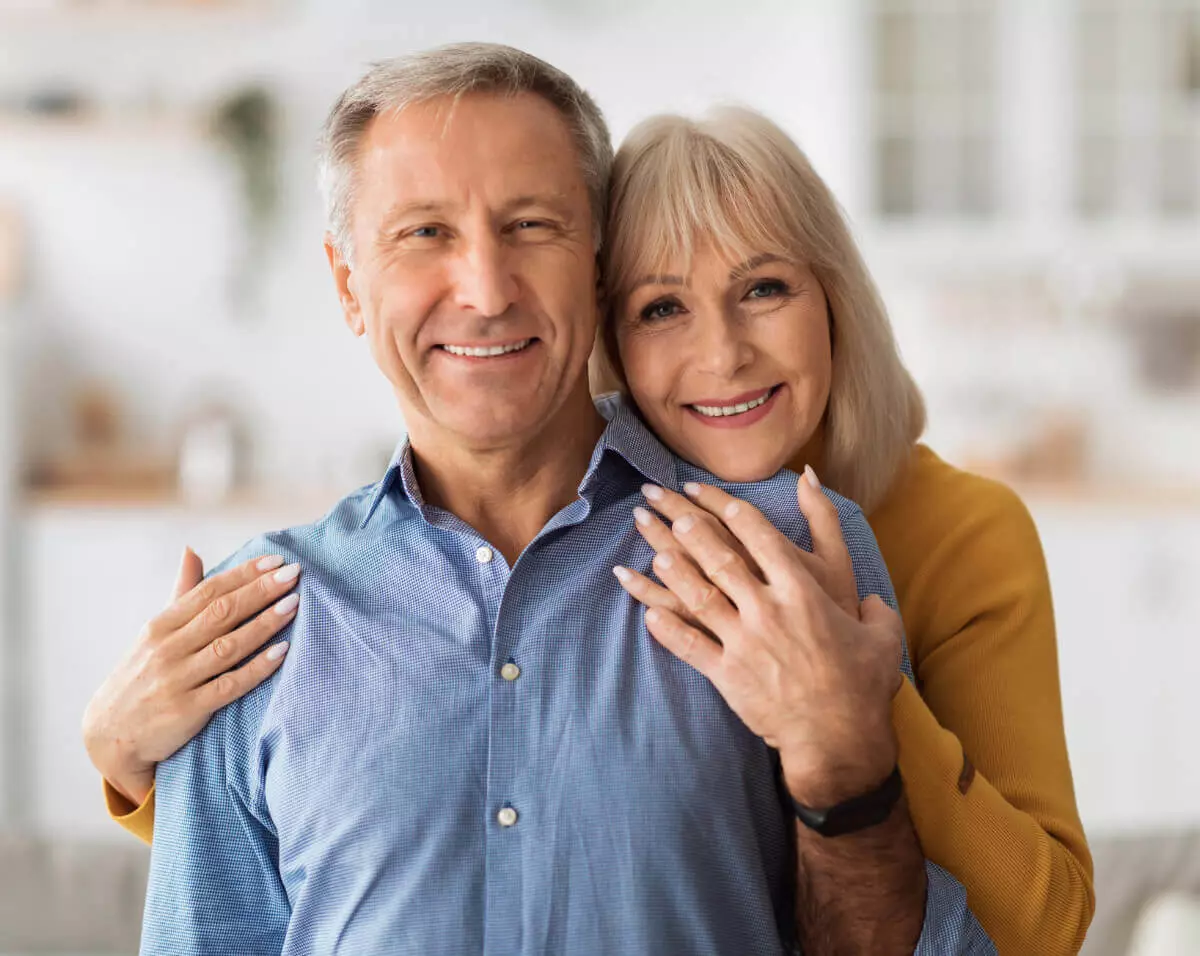 Happy couple with healthy hearing